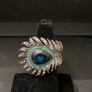 Peacock feather ring.